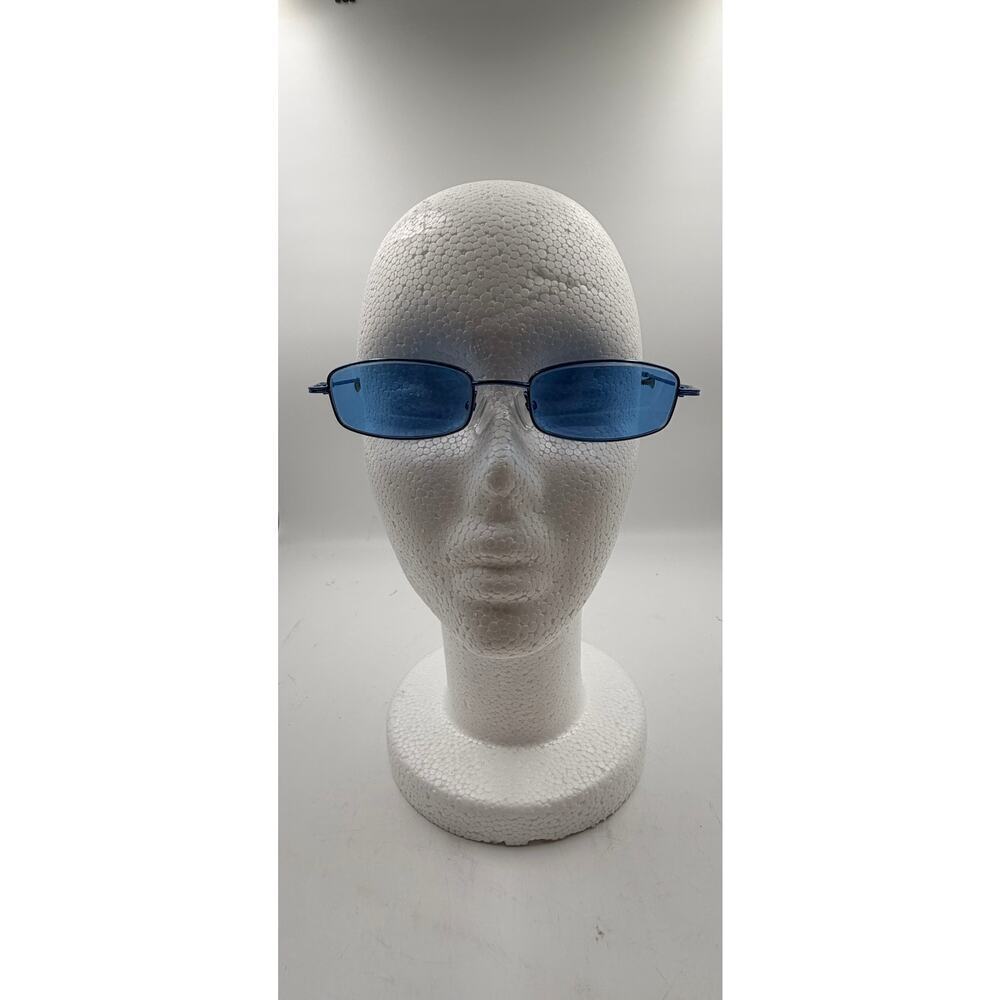 Zenni Optical 411516 Eyeglass Frame Blue Metal Eyewear